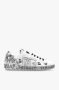 Dolce & Gabbana Wit Zilver Leren Sneakers Logo Details White Heren - Thumbnail 1