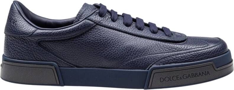 Dolce & Gabbana Portofino Yatch Blauw Kalfsleren Sneakers Blue Heren