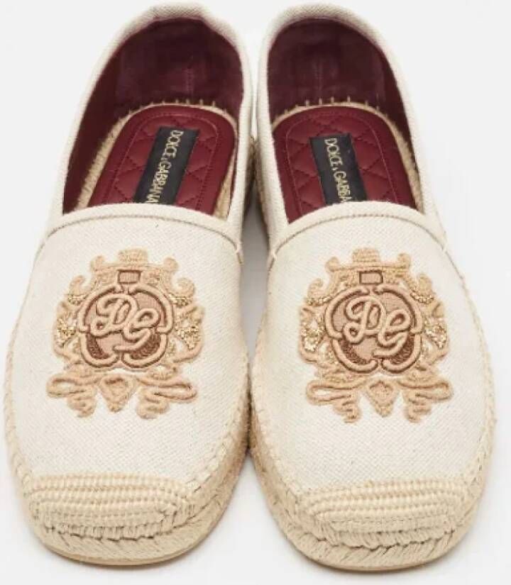 Dolce & Gabbana Pre-owned Canvas espadrilles Beige Heren