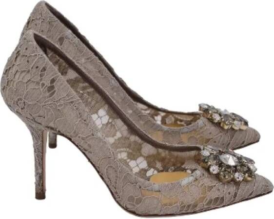 Dolce & Gabbana Pre-owned Canvas heels Beige Dames