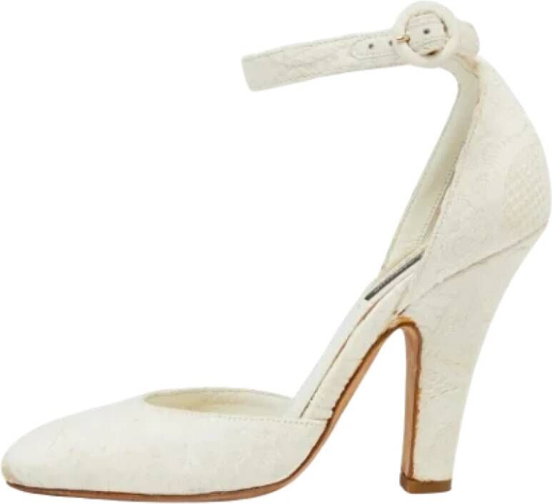 Dolce & Gabbana Pre-owned Canvas heels White Dames