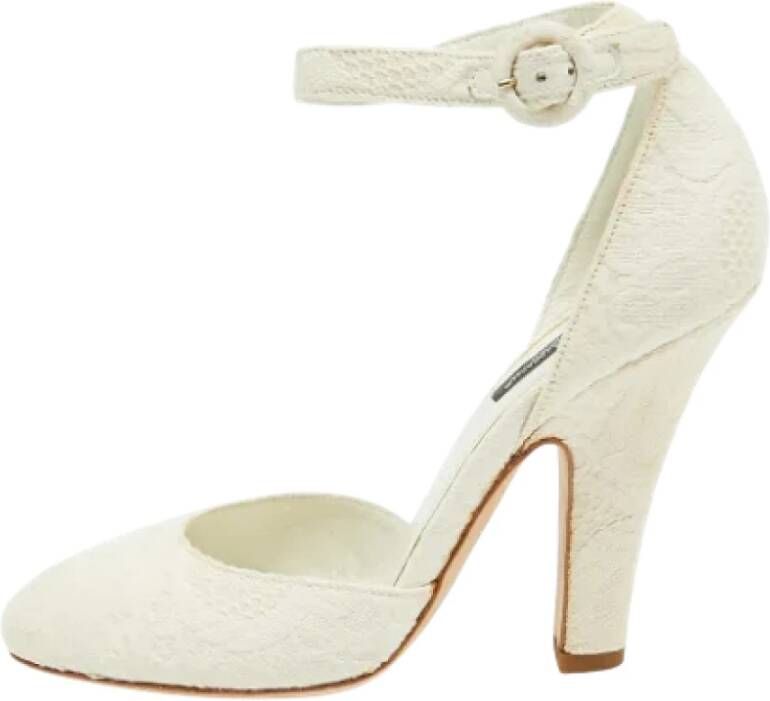 Dolce & Gabbana Pre-owned Canvas heels White Dames