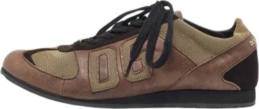 Dolce & Gabbana Pre-owned Canvas sneakers Brown Dames