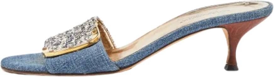 Dolce & Gabbana Pre-owned Denim sandals Blue Dames