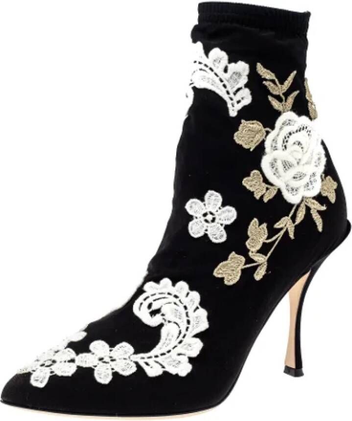 Dolce & Gabbana Pre-owned Fabric boots Black Dames