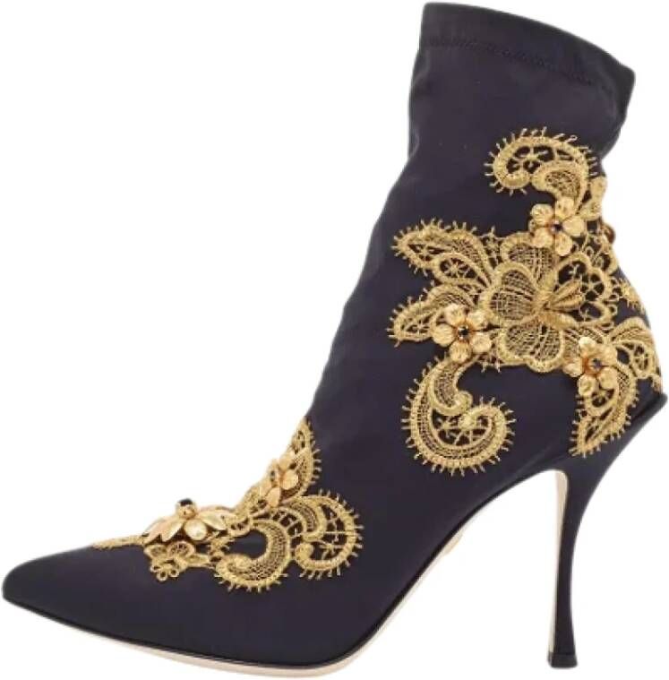 Dolce & Gabbana Pre-owned Fabric boots Black Dames