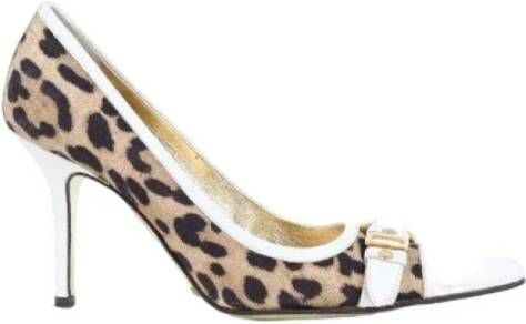 Dolce & Gabbana Pre-owned Fabric heels Beige Dames