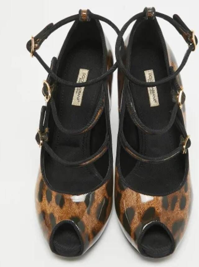 Dolce & Gabbana Pre-owned Fabric heels Brown Dames