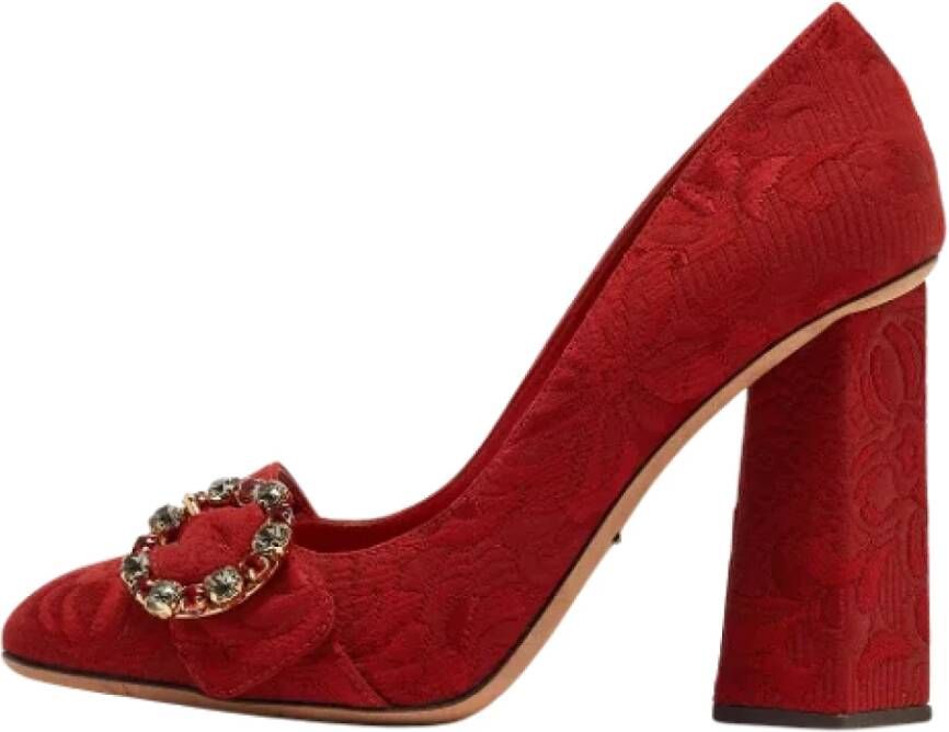 Dolce & Gabbana Pre-owned Fabric heels Red Dames