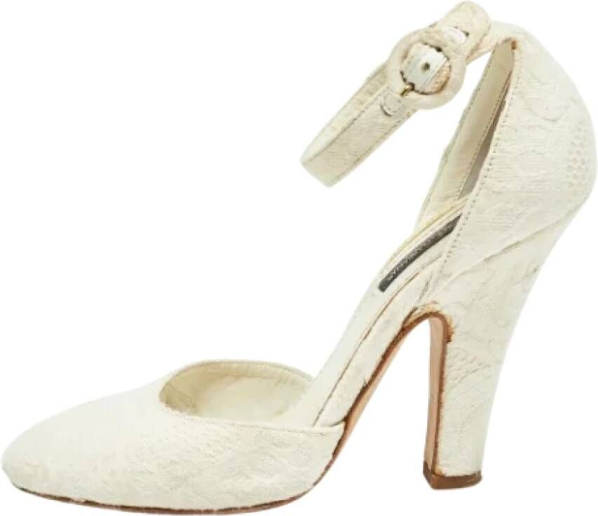 Dolce & Gabbana Pre-owned Fabric heels White Dames