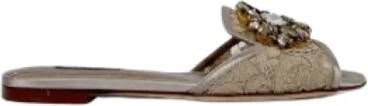 Dolce & Gabbana Pre-owned Fabric sandals Beige Dames