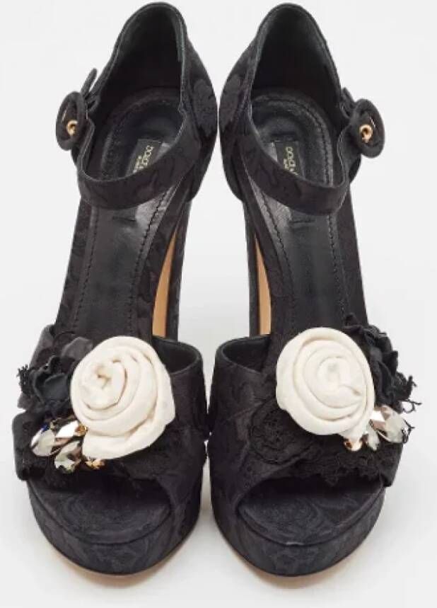 Dolce & Gabbana Pre-owned Fabric sandals Black Dames