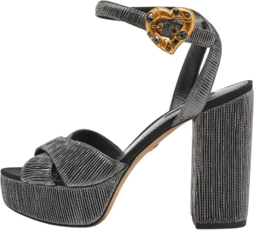 Dolce & Gabbana Pre-owned Fabric sandals Gray Dames