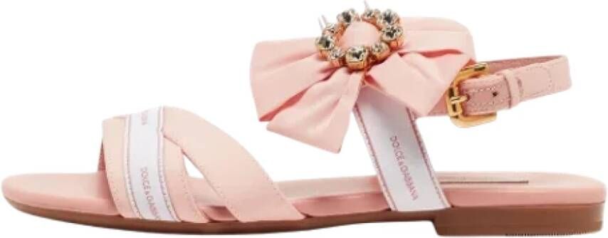 Dolce & Gabbana Pre-owned Fabric sandals Pink Dames