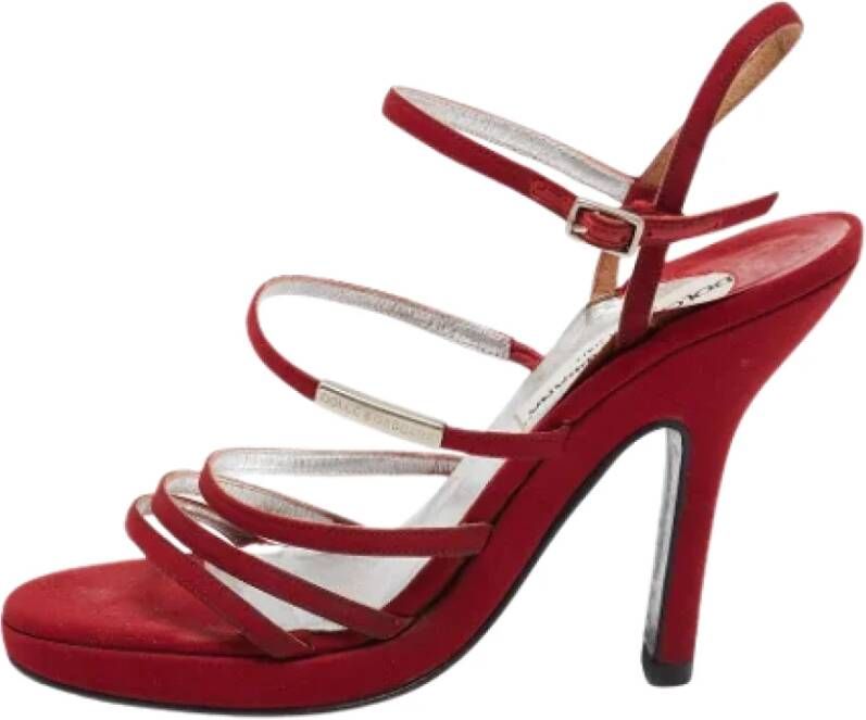 Dolce & Gabbana Pre-owned Fabric sandals Red Dames