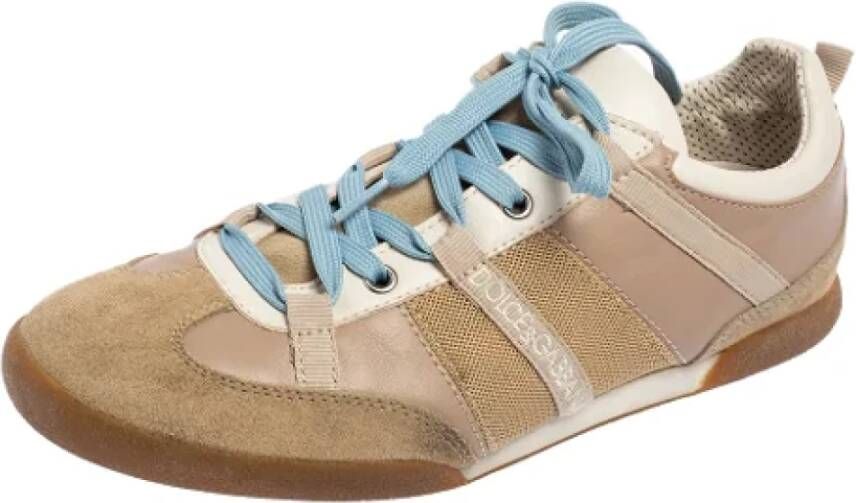 Dolce & Gabbana Pre-owned Fabric sneakers Beige Dames