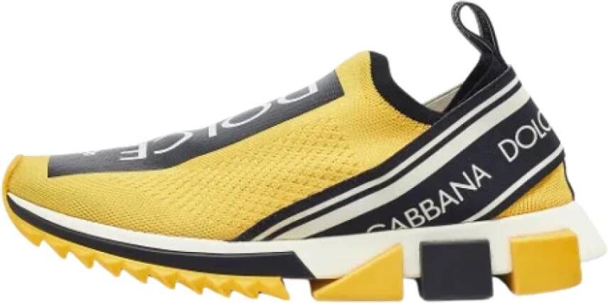 Dolce & Gabbana Pre-owned Fabric sneakers Yellow Heren