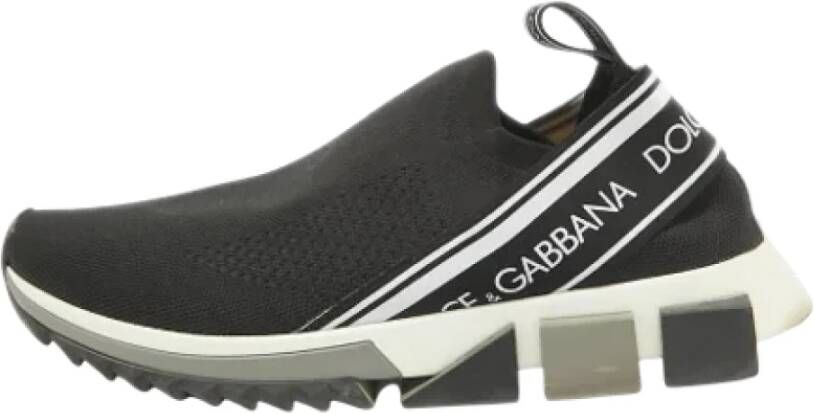 Dolce & Gabbana Pre-owned Knit sneakers Black Dames