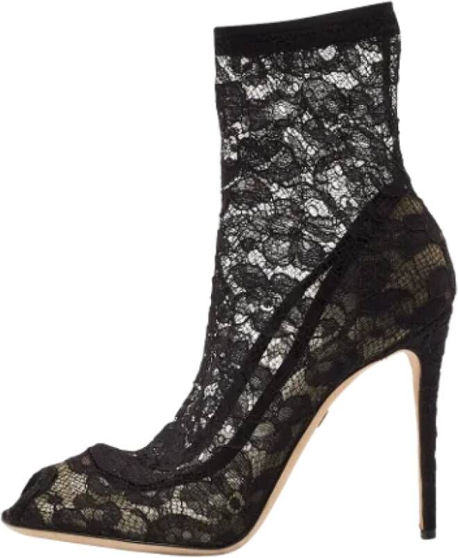 Dolce & Gabbana Pre-owned Lace boots Black Dames