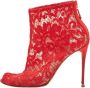 Dolce & Gabbana Pre-owned Lace boots Red Dames - Thumbnail 1