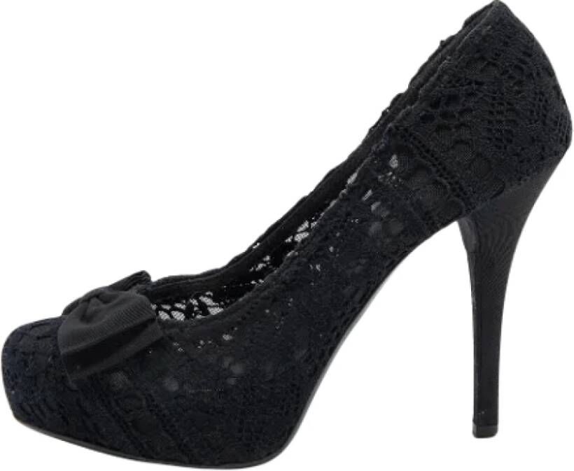 Dolce & Gabbana Pre-owned Lace heels Black Dames