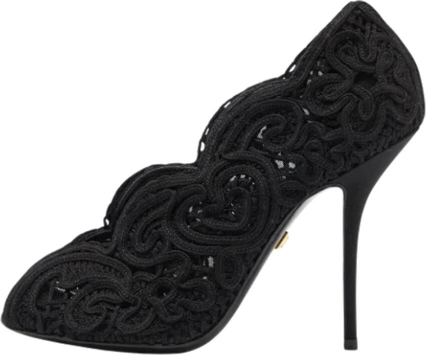 Dolce & Gabbana Pre-owned Lace heels Black Dames