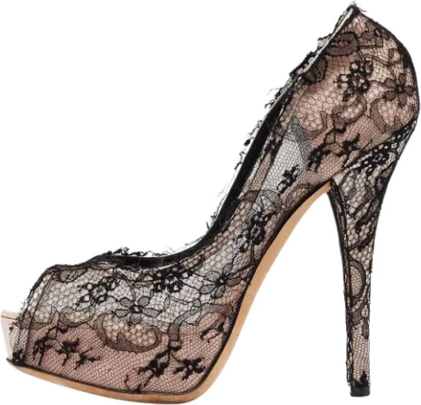 Dolce & Gabbana Pre-owned Lace heels Black Dames