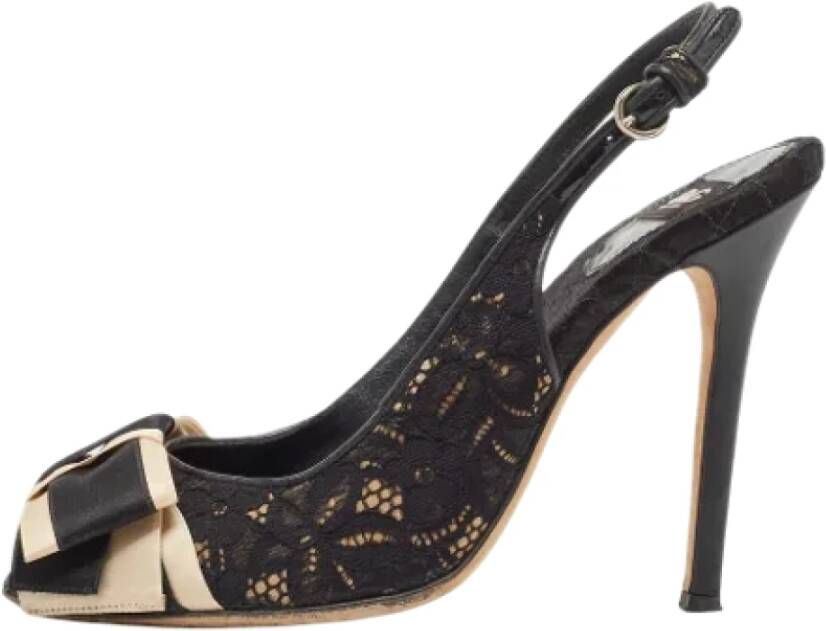 Dolce & Gabbana Pre-owned Lace heels Black Dames