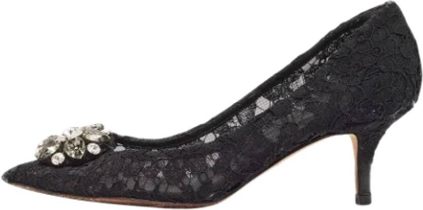 Dolce & Gabbana Pre-owned Lace heels Black Dames