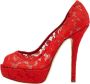 Dolce & Gabbana Pre-owned Lace heels Red Dames - Thumbnail 1