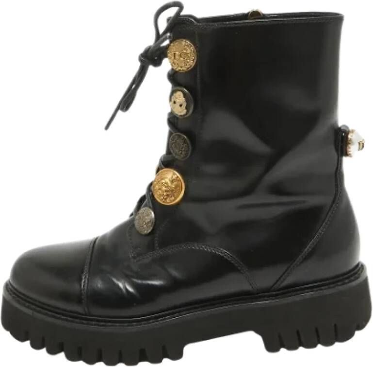 Dolce & Gabbana Pre-owned Leather boots Black Dames