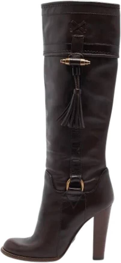 Dolce & Gabbana Pre-owned Leather boots Brown Dames