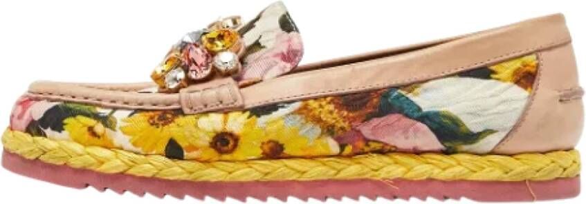 Dolce & Gabbana Pre-owned Leather flats Multicolor Dames