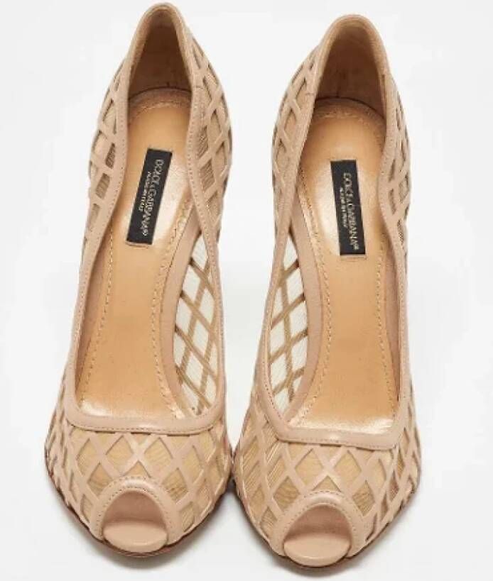 Dolce & Gabbana Pre-owned Leather heels Beige Dames