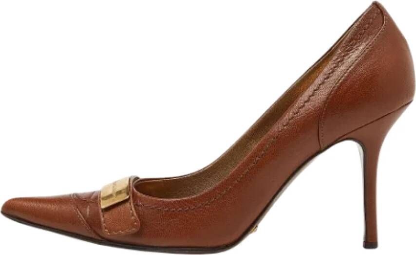 Dolce & Gabbana Pre-owned Leather heels Brown Dames