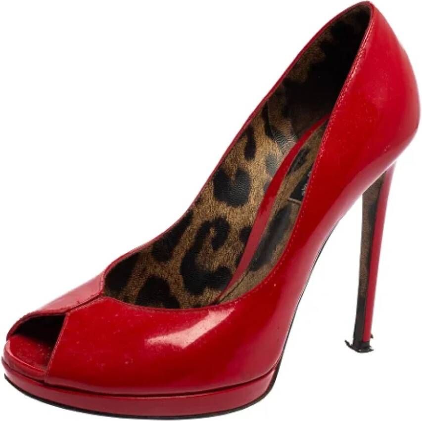 Dolce & Gabbana Pre-owned Leather heels Red Dames