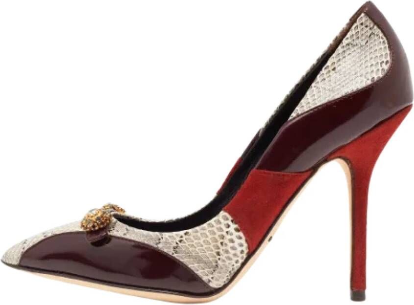 Dolce & Gabbana Pre-owned Leather heels Red Dames