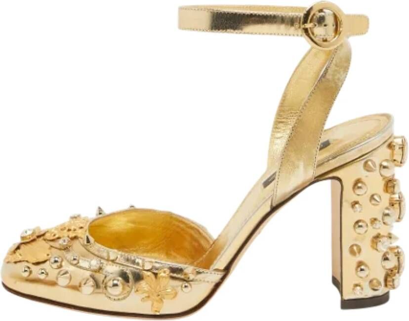 Dolce & Gabbana Pre-owned Leather heels Yellow Dames