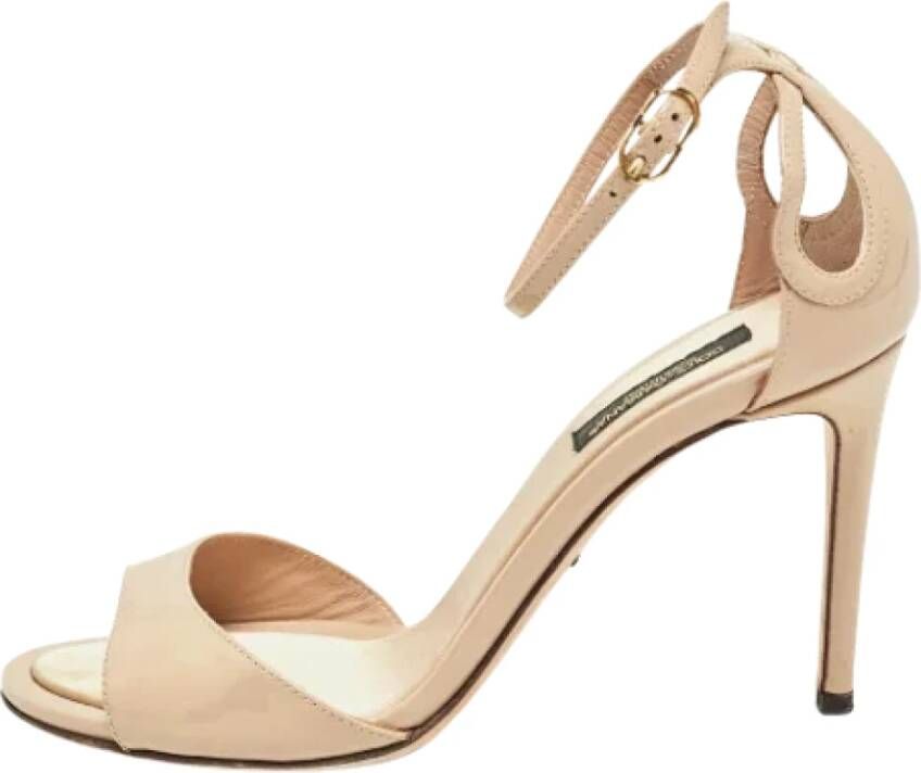 Dolce & Gabbana Pre-owned Leather sandals Beige Dames