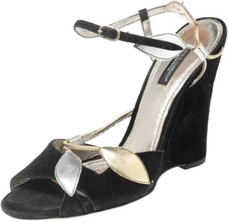 Dolce & Gabbana Pre-owned Leather sandals Black Dames