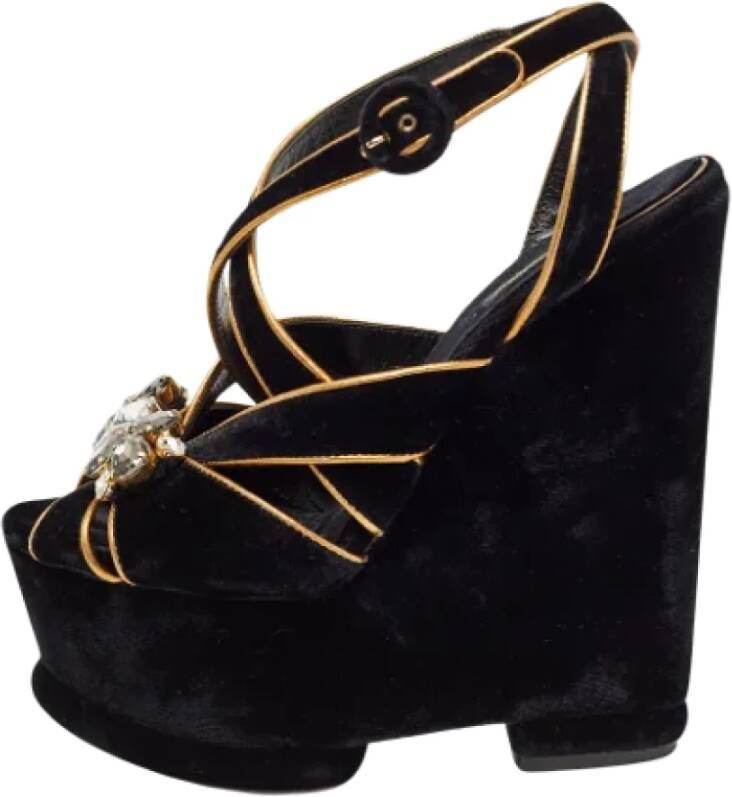 Dolce & Gabbana Pre-owned Leather sandals Black Dames