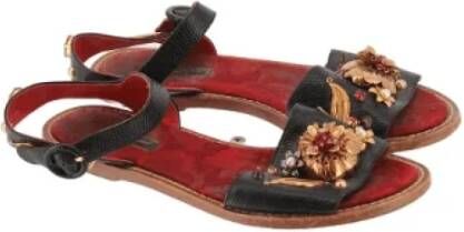 Dolce & Gabbana Pre-owned Leather sandals Black Dames