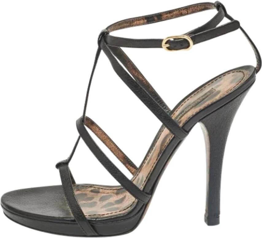 Dolce & Gabbana Pre-owned Leather sandals Black Dames