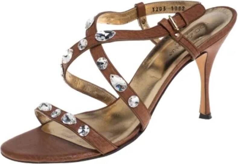 Dolce & Gabbana Pre-owned Leather sandals Brown Dames