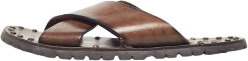 Dolce & Gabbana Pre-owned Leather sandals Brown Dames