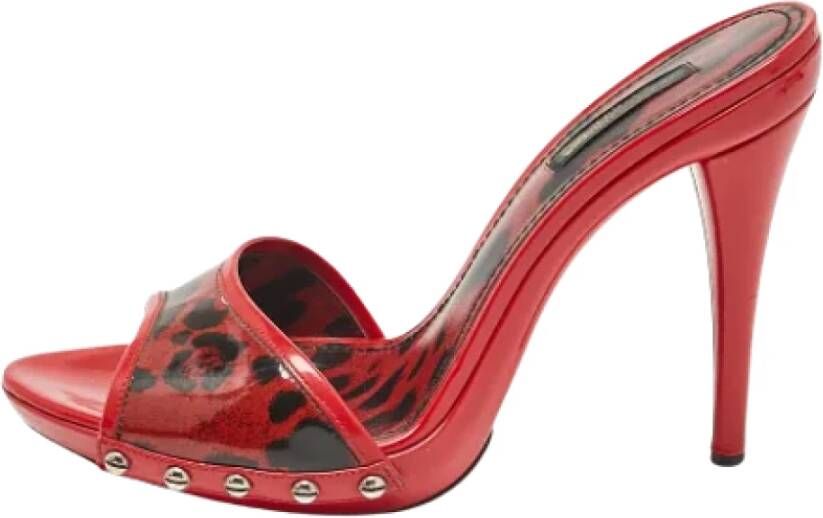 Dolce & Gabbana Pre-owned Leather sandals Red Dames