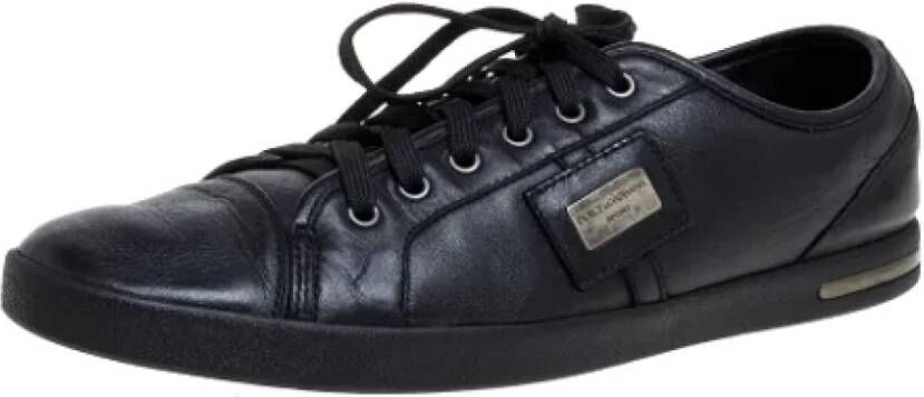 Dolce & Gabbana Pre-owned Leather sneakers Black Dames