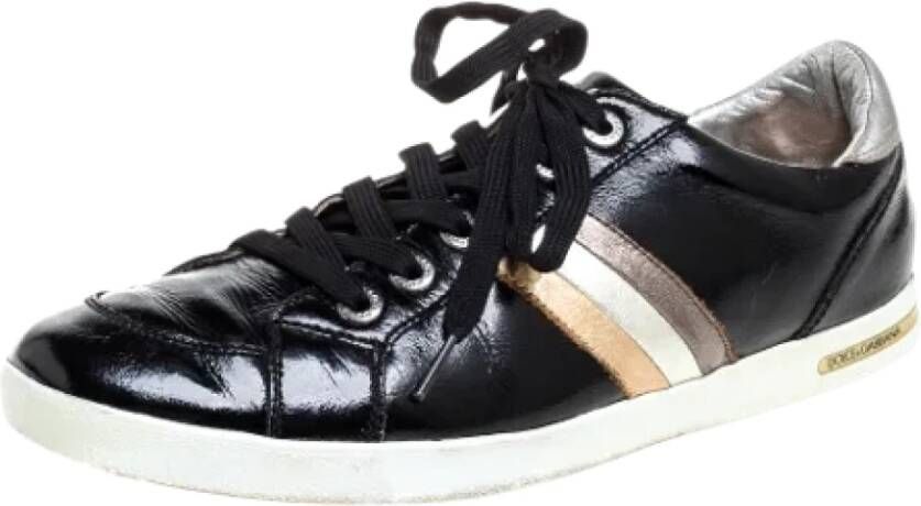 Dolce & Gabbana Pre-owned Leather sneakers Black Dames