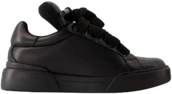 Dolce & Gabbana Pre-owned Leather sneakers Black Dames