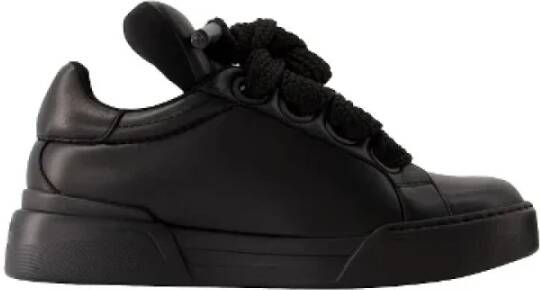 Dolce & Gabbana Pre-owned Leather sneakers Black Dames